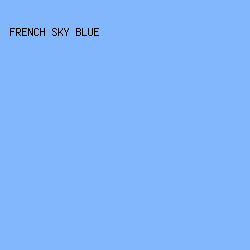 82B7FE - French Sky Blue color image preview