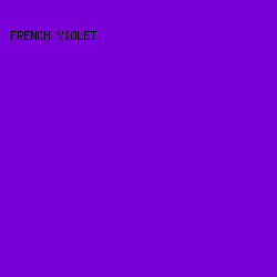 7700d7 - French Violet color image preview