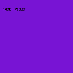 7814d4 - French Violet color image preview