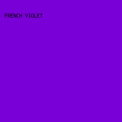 7900d7 - French Violet color image preview