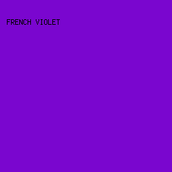 7A06CF - French Violet color image preview