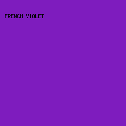 7E1CBE - French Violet color image preview