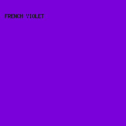 7a01da - French Violet color image preview
