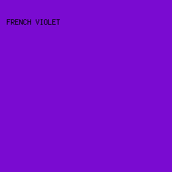 7a0bd1 - French Violet color image preview