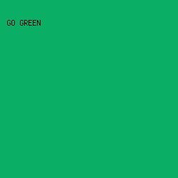 0bae65 - GO Green color image preview