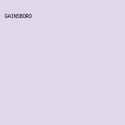 E0D8E9 - Gainsboro color image preview