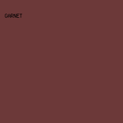 6C3939 - Garnet color image preview