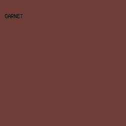 6c3e36 - Garnet color image preview