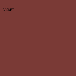 7a3a36 - Garnet color image preview