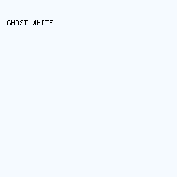 F5FAFF - Ghost White color image preview