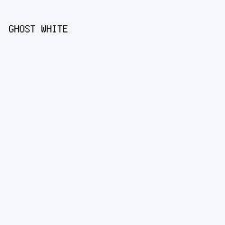 F7F7FE - Ghost White color image preview