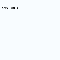 F8FCFF - Ghost White color image preview