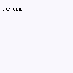 F9F7FD - Ghost White color image preview