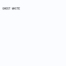 FAFCFF - Ghost White color image preview
