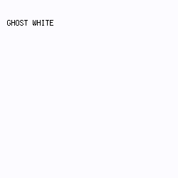 FCFBFF - Ghost White color image preview