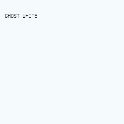 f5fbfd - Ghost White color image preview