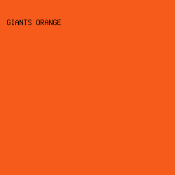 F65B1B - Giants Orange color image preview
