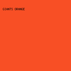 F84F25 - Giants Orange color image preview
