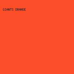 FC4E29 - Giants Orange color image preview