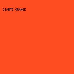 FF4D22 - Giants Orange color image preview