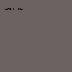 6B6361 - Granite Gray color image preview