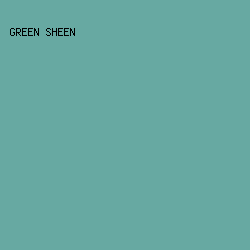 67A9A2 - Green Sheen color image preview