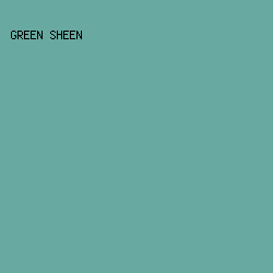 68AAA1 - Green Sheen color image preview