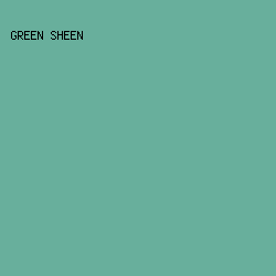 68AF9C - Green Sheen color image preview