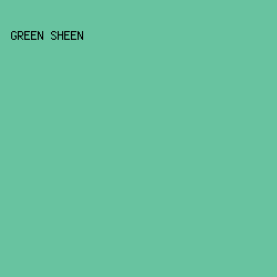 68c3a0 - Green Sheen color image preview