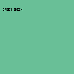 69bf97 - Green Sheen color image preview