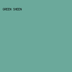 6BA99B - Green Sheen color image preview