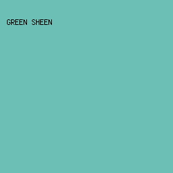 6BBFB4 - Green Sheen color image preview