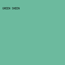 6CBA9E - Green Sheen color image preview