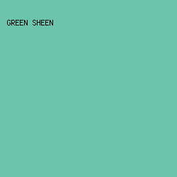 6CC4AC - Green Sheen color image preview