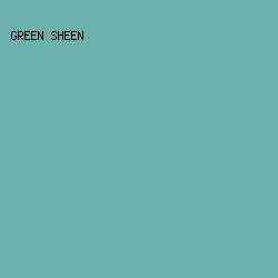 6DB1AC - Green Sheen color image preview