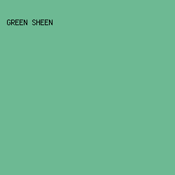 6DB993 - Green Sheen color image preview