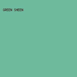6EBA9D - Green Sheen color image preview