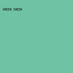 6FC2A3 - Green Sheen color image preview