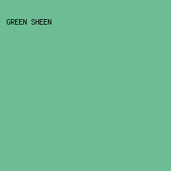 6dbc93 - Green Sheen color image preview