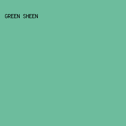 6dbc9d - Green Sheen color image preview