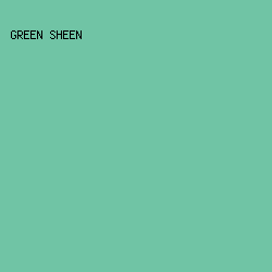 70C4A5 - Green Sheen color image preview