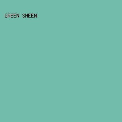 72bcab - Green Sheen color image preview