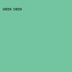 73C5A1 - Green Sheen color image preview