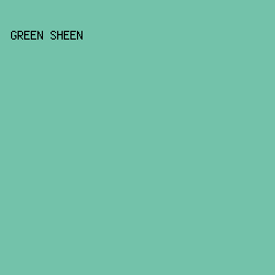 73c2aa - Green Sheen color image preview