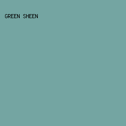 74A5A2 - Green Sheen color image preview