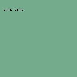 74AB8D - Green Sheen color image preview