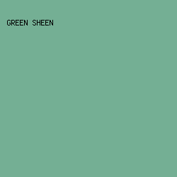 74AF94 - Green Sheen color image preview