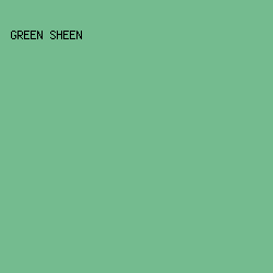 74bb8f - Green Sheen color image preview
