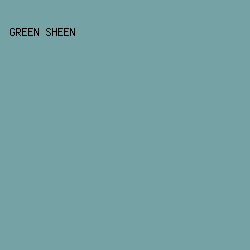 75A3A5 - Green Sheen color image preview
