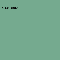 75aa8f - Green Sheen color image preview